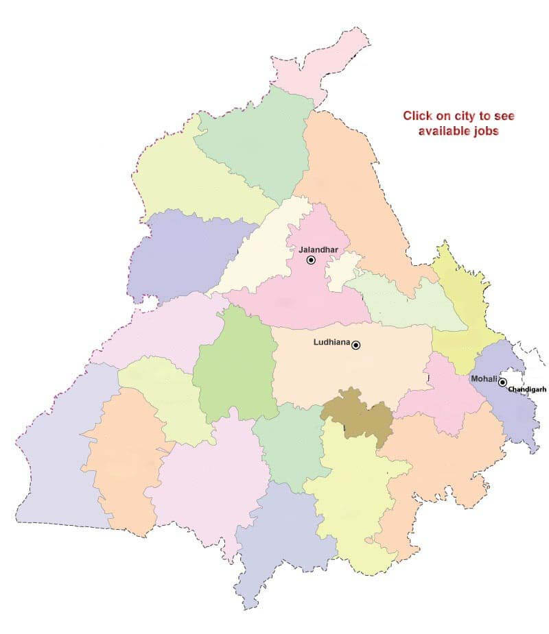 Districts Map of Punjab